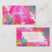 Carte De Visite PixDezines hibiscus/aquarelle numérique (Devant / Derrière)