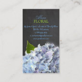 Carte De Visite PixDezines hydrangées bleues, fleuristes/damiers (Dos)
