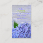 Carte De Visite PixDezines hydrangées bleues, fleuristes/panneaux  (Dos)