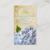 Carte De Visite PixDezines hydrangées bleues, fleuristes/vintages (Dos)