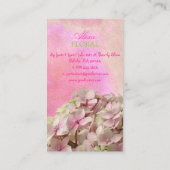 Carte De Visite PixDezines hydrangées/fleuristes roses vintages (Dos)