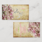 Carte De Visite PixDezines hydrangées roses vintages/fleuristes (Devant / Derrière)