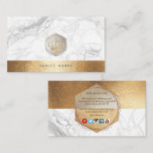 CARTE DE VISITE PIXDEZINES IMPERIAL COWN| MARBLE FAUX OR (Devant / Derrière)