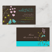 Carte De Visite PixDezines inséparables+coeurs flottants/couleurs  (Devant / Derrière)