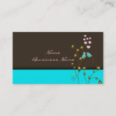 Carte De Visite PixDezines inséparables+coeurs flottants/couleurs  (Dos)