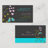 Carte De Visite PixDezines inséparables+coeurs flottants/couleurs  (Devant / Derrière)