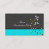 Carte De Visite PixDezines inséparables+coeurs flottants/couleurs  (Dos)