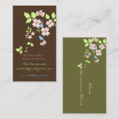 Carte De Visite PixDezines inséparables+dogwood branches/do-it-you (Devant / Derrière)