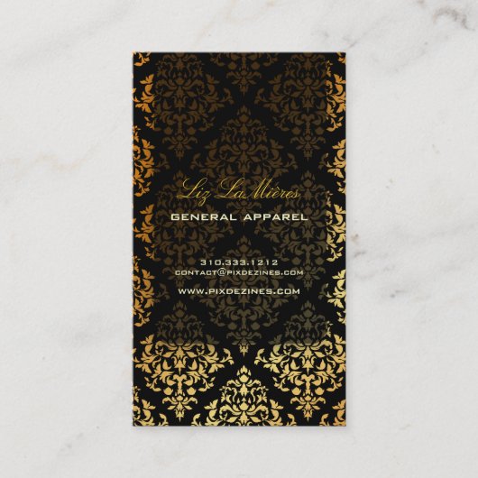 Carte De Visite PixDezines Joséphine Damask/DO-IT-YOURSELF couleur (Devant)