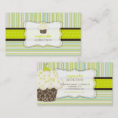 Carte De Visite PixDezines kelylime cupcake+bandes (Devant / Derrière)