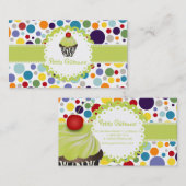 Carte De Visite PixDezines keylime tourbillonne cupcake+bulle genc (Devant / Derrière)