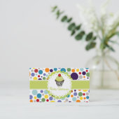 Carte De Visite PixDezines keylime tourbillonne cupcake+bulle genc (Debout devant)