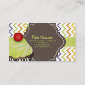 Carte De Visite PixDezines keylime tourne cupcake+chevron (Dos)