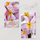Carte De Visite PixDezines KONA PINK PLUMERIAS (Devant / Derrière)