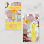 Carte De Visite PixDezines KONA PINK PLUMERIAS (Devant / Derrière)