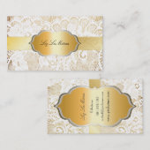 Carte De Visite PixDezines LACE/PARCHEMENT BLANC VINTAGE (Devant / Derrière)