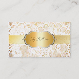 Carte De Visite PixDezines LACE/PARCHEMENT BLANC VINTAGE