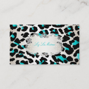 Carte De Visite PixDezines léopard/champagne