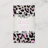 Carte De Visite PixDezines léopard/champagne rose (Dos)