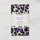 Carte De Visite PixDezines léopard/champagne violet électrique (Dos)