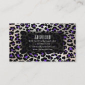 Carte De Visite PixDezines léopard/électrique violet/faux argent (Dos)