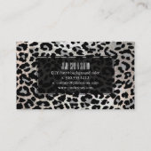 Carte De Visite PixDezines léopard/gris/faux argent (Dos)