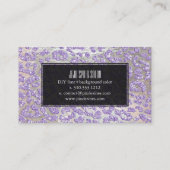 Carte De Visite PixDezines léopard/lilas/fausse parties scintillan (Dos)