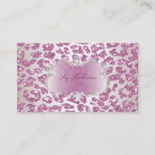 Carte De Visite PixDezines léopard rose/champagne