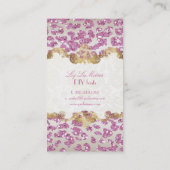 Carte De Visite PixDezines léopard rose/champagne (Dos)