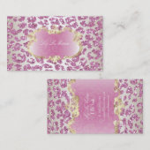 Carte De Visite PixDezines léopard rose/champagne (Devant / Derrière)