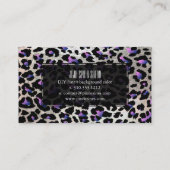 Carte De Visite PixDezines léopard/rose électrique/faux argent (Dos)
