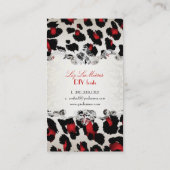 Carte De Visite PixDezines léopard rouge/champagne (Dos)