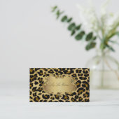 Carte De Visite PixDezines léopard Vintage (Debout devant)