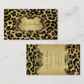 Carte De Visite PixDezines léopard Vintage (Devant / Derrière)