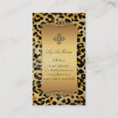 Carte De Visite PixDezines léopard Vintage+damask (Dos)