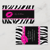 Carte De Visite PixDezines lèvres chaudes+zèbre sassy (Devant / Derrière)