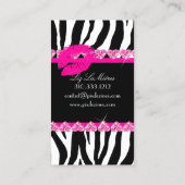 Carte De Visite PixDezines lèvres chaudes+zèbre sassy (Dos)