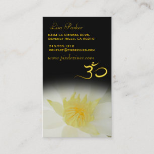 Carte De Visite PixDezines lotus blanc, Om yoga, guérisseurs