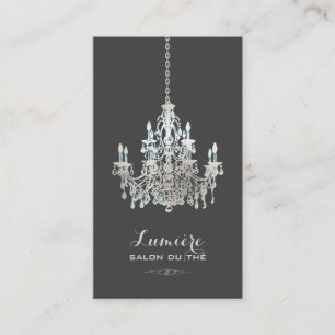 Carte De Visite PixDezines lustre en feuille d'argent faux+Turquoi