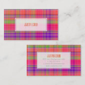 Carte De Visite PixDezines malibu plaid (Devant / Derrière)