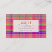 Carte De Visite PixDezines malibu plaid (Dos)