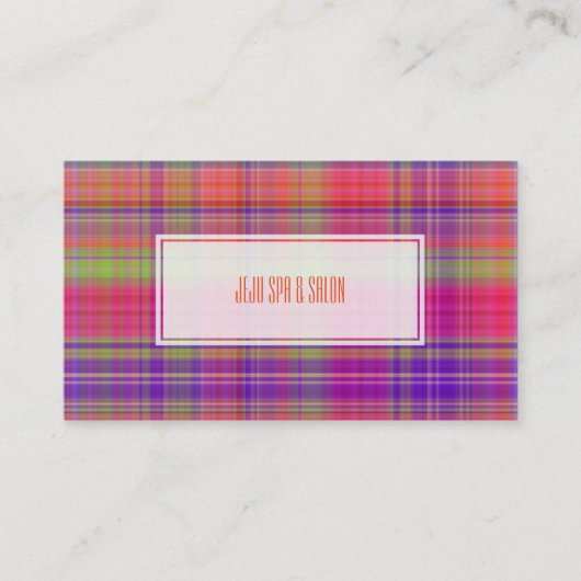Carte De Visite PixDezines malibu plaid (Devant)