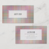 Carte De Visite PixDezines malibu plaid/faux argent (Devant / Derrière)