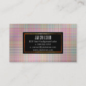 Carte De Visite PixDezines malibu plaid/faux argent (Dos)