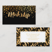 Carte De Visite PixDezines maquillage Artiste/Specks d'or Faux ébl (Devant / Derrière)