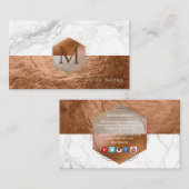 Carte De Visite PixDezines MARBLE/FAUX COPPER HONEYCOMB (Devant / Derrière)