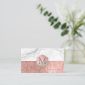CARTE DE VISITE PIXDEZINES MARBRE FAUX ROSE OR+HONEYCOMB (Debout devant)