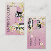 Carte De Visite PixDezines mariage rose gâteau/boulangerie/do-it-y (Devant / Derrière)