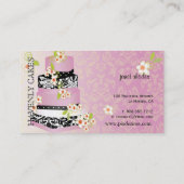 Carte De Visite PixDezines mariage rose gâteau/boulangerie/do-it-y (Dos)