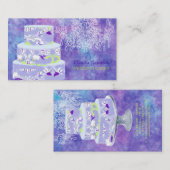 Carte De Visite PixDezines mariages gâteaux/aquarelle affecte (Devant / Derrière)